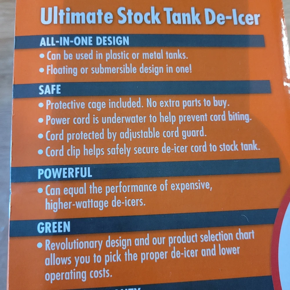 K&H Pet Products Ultimate Stock Tank De-Icer 250 watts Red 7